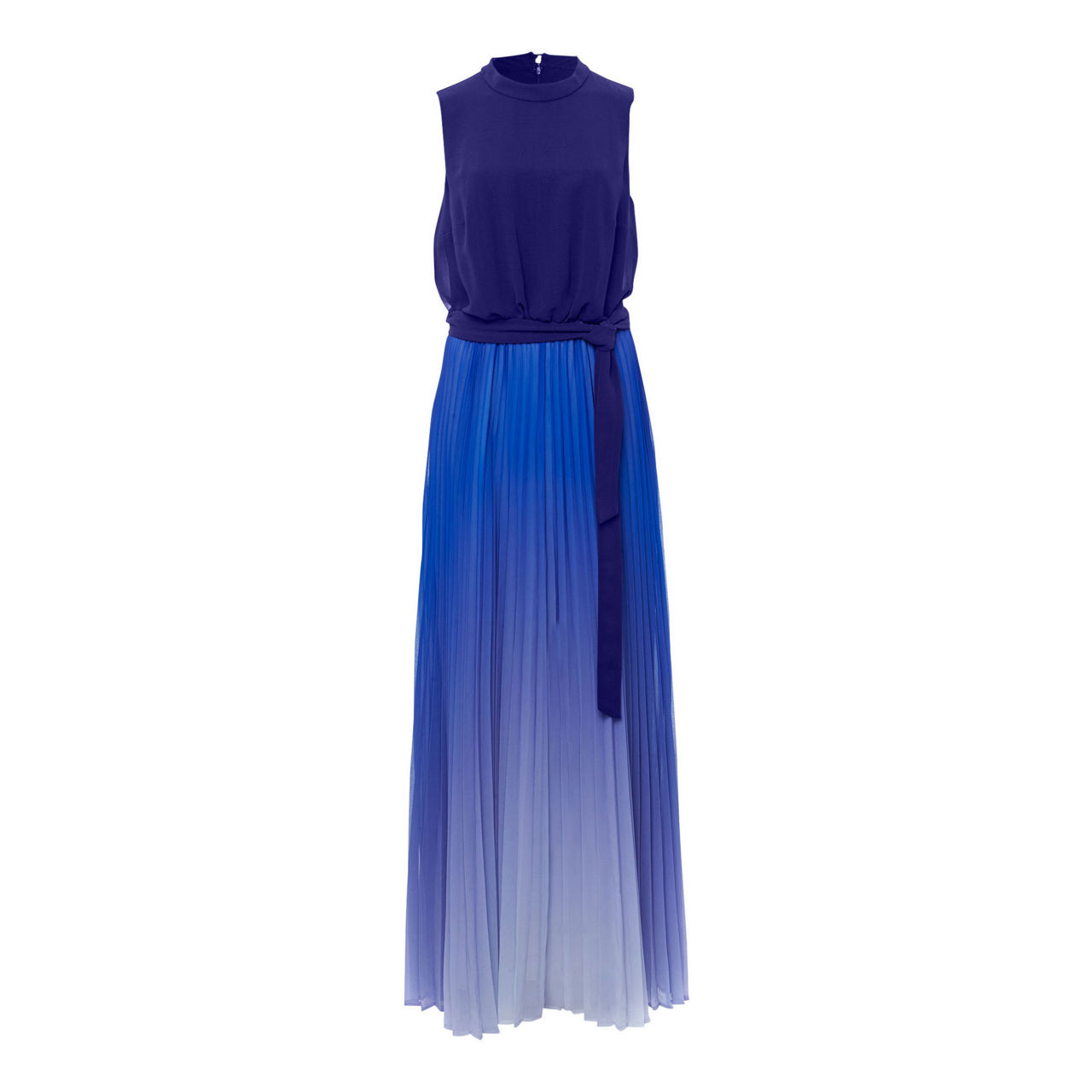 Tilly Tiered Maxi Dress in Recycled Polyester Blue