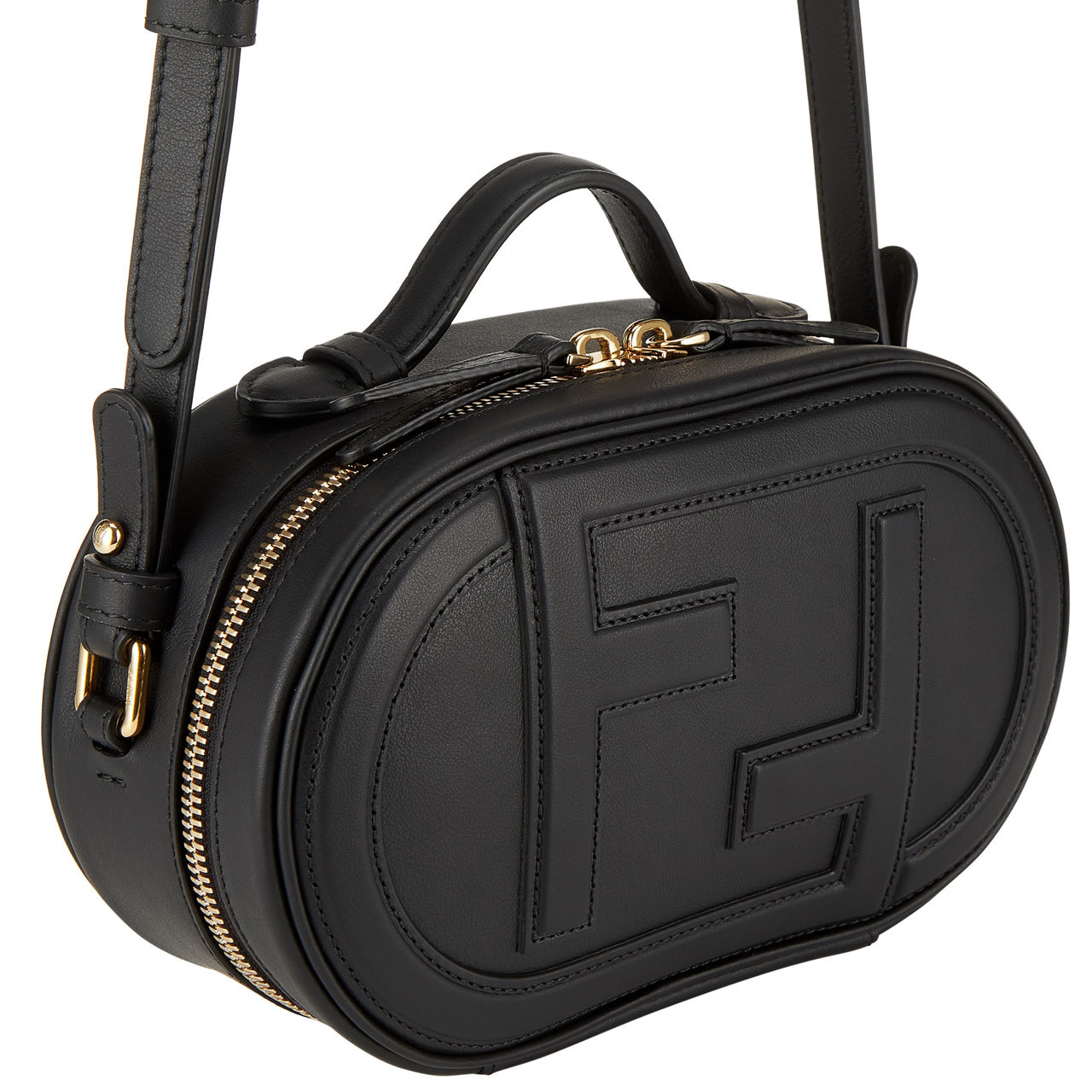 FENDI OLock Mini Camera Crossbody Bag Nero