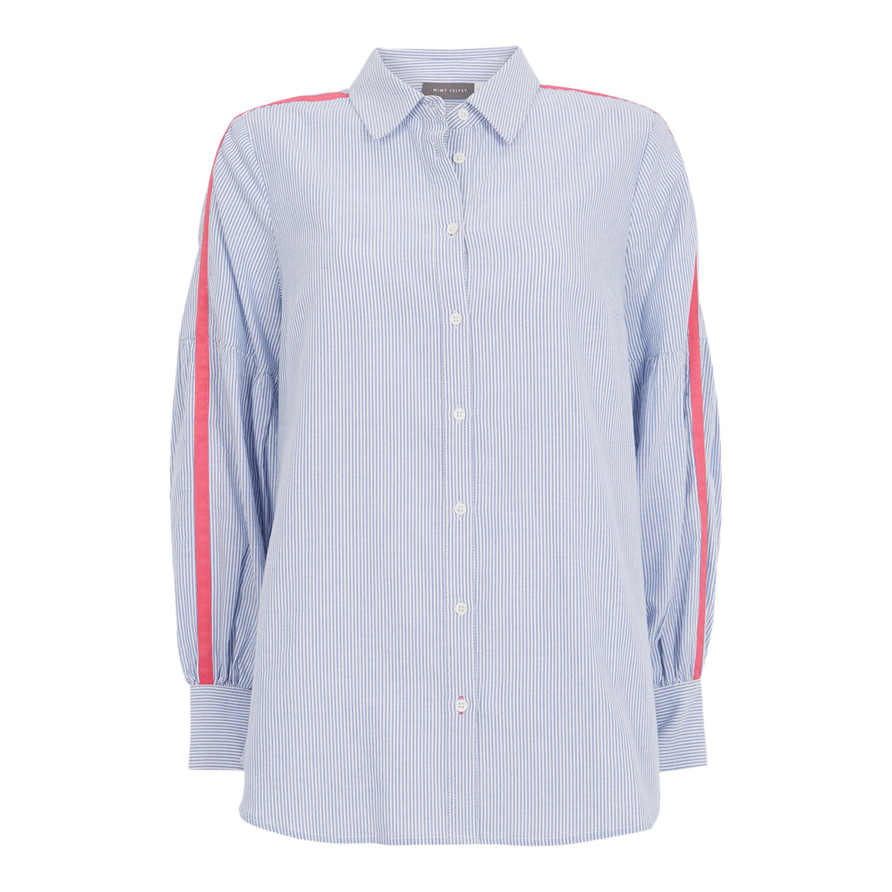 MINT VELVET Stripe Puff Sleeve Shirt