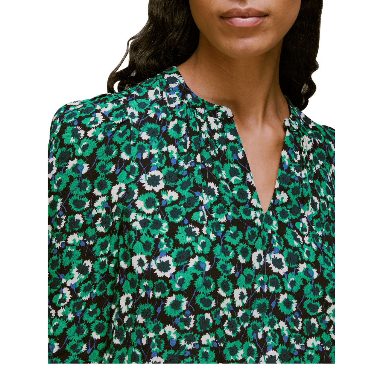 WHISTLES Millie Dandelion Floral Mini Dress