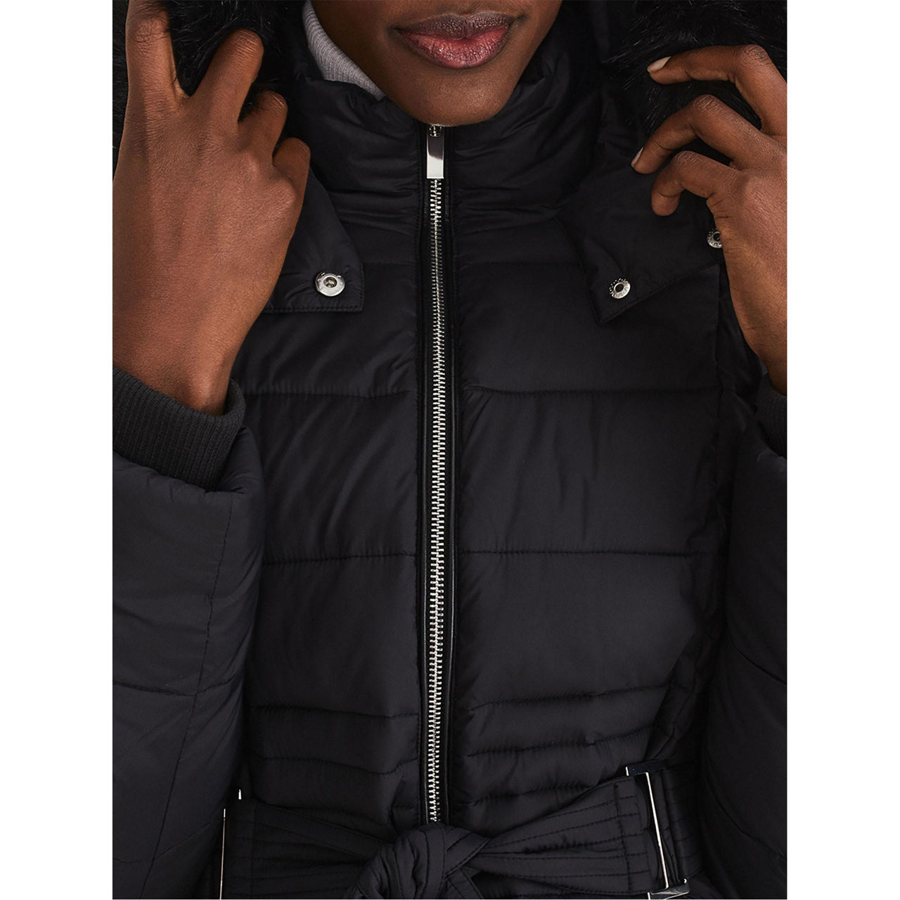 Esprit Casual Quilted Puffer Jacket With Belt - 149.99 €. Buy Down- &  padded jackets from Esprit Casual online at . Fast delivery and  easy