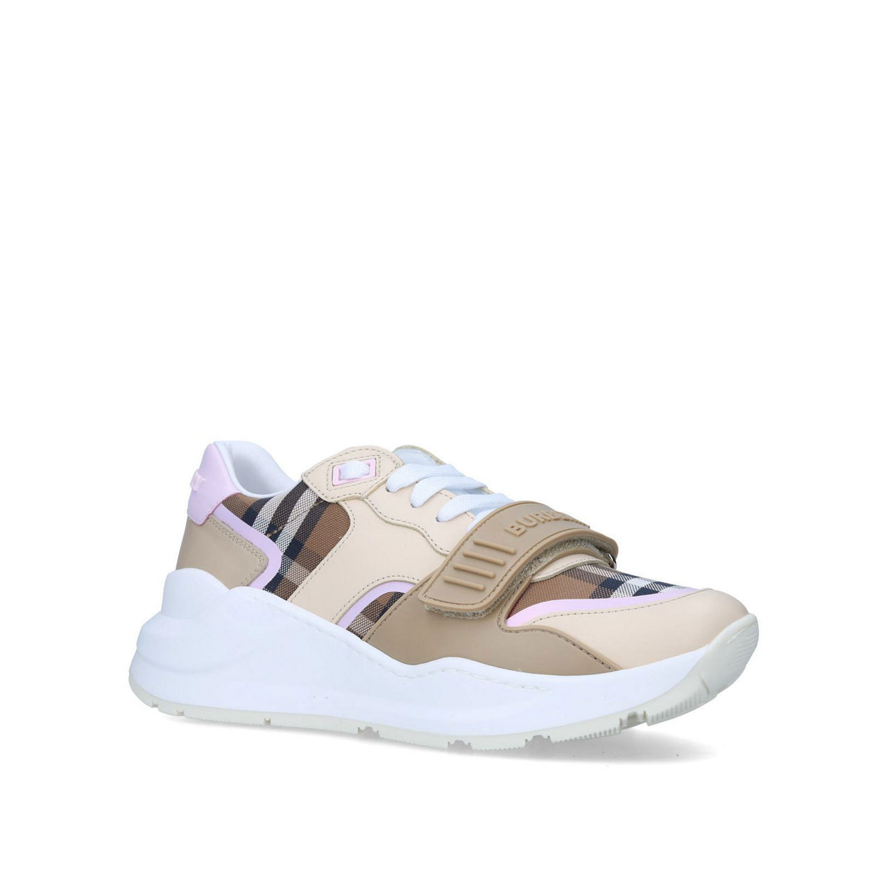BURBERRY Ramsey Check Trainers Brown