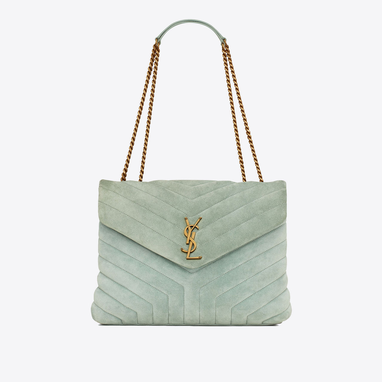 Ysl green hot sale suede bag