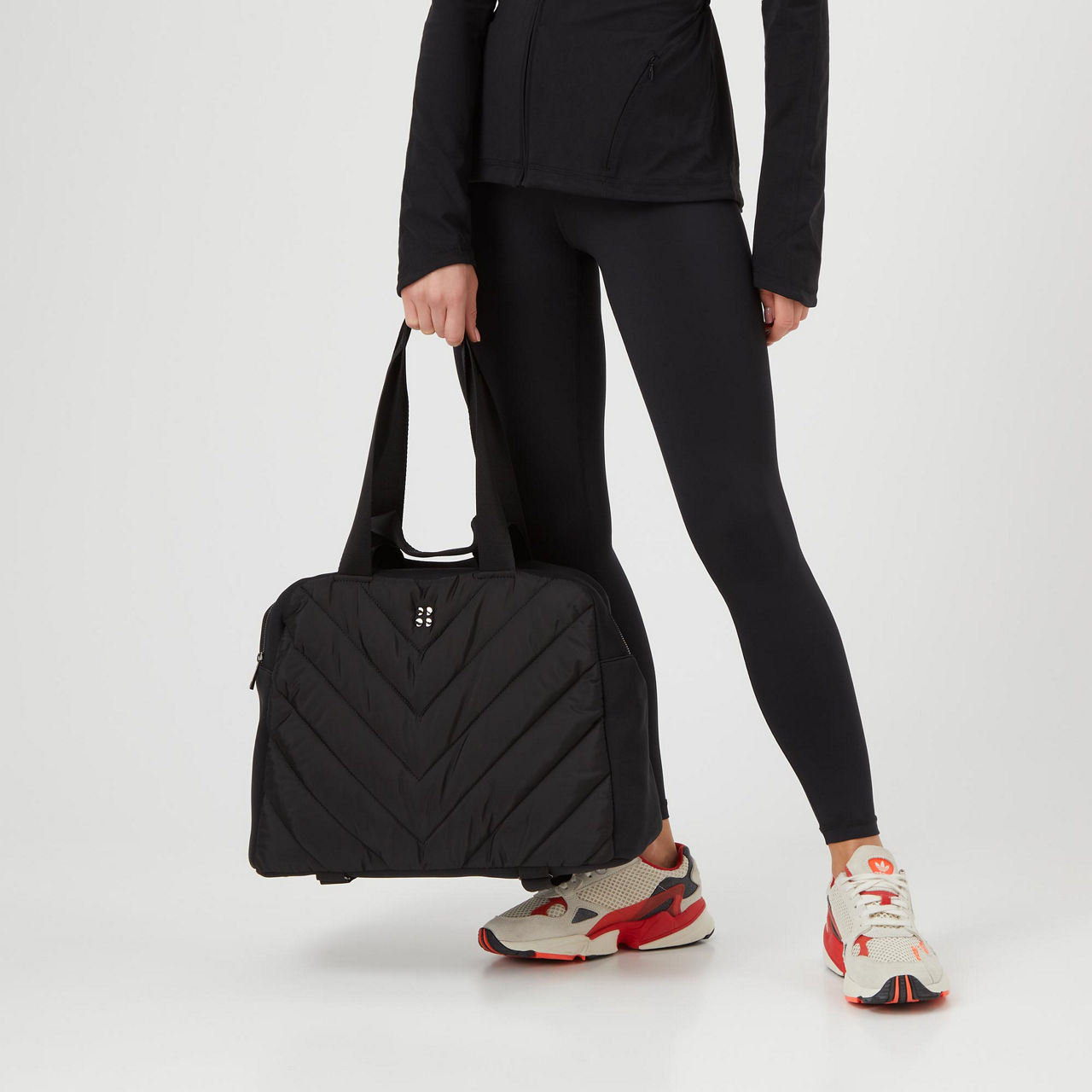 Sweaty Betty Icon Luxe Gym Bag in Black