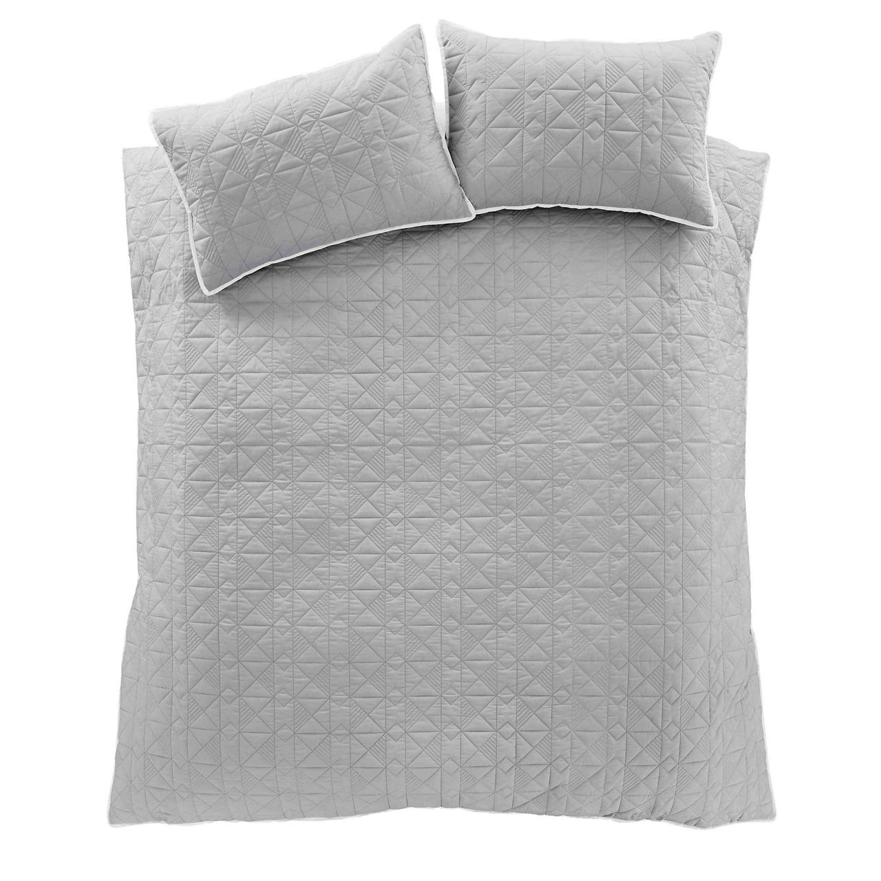 Cottonsoft Diamond Quilted Duvet Set Grey