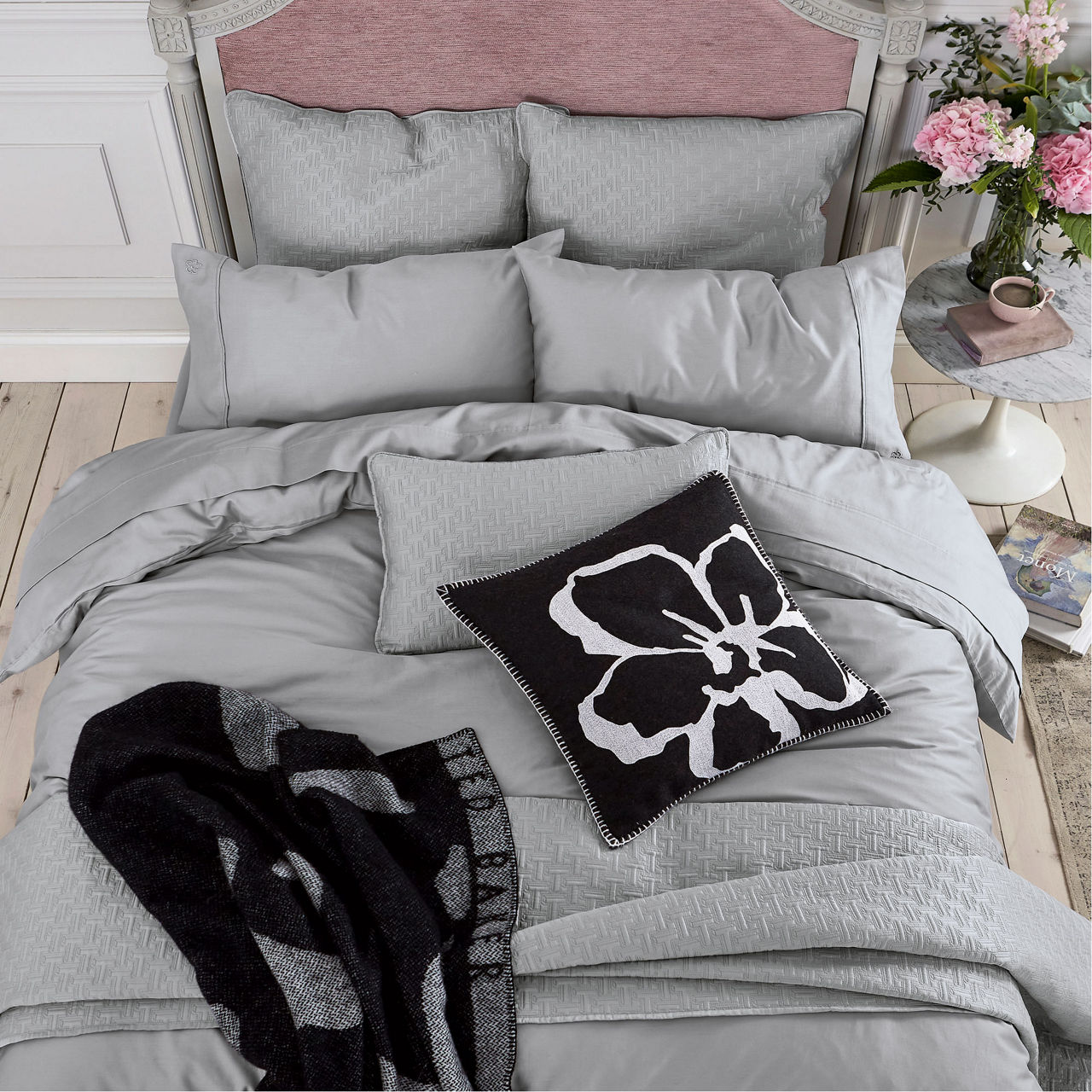 Plain Dye Duvet Cover Silver