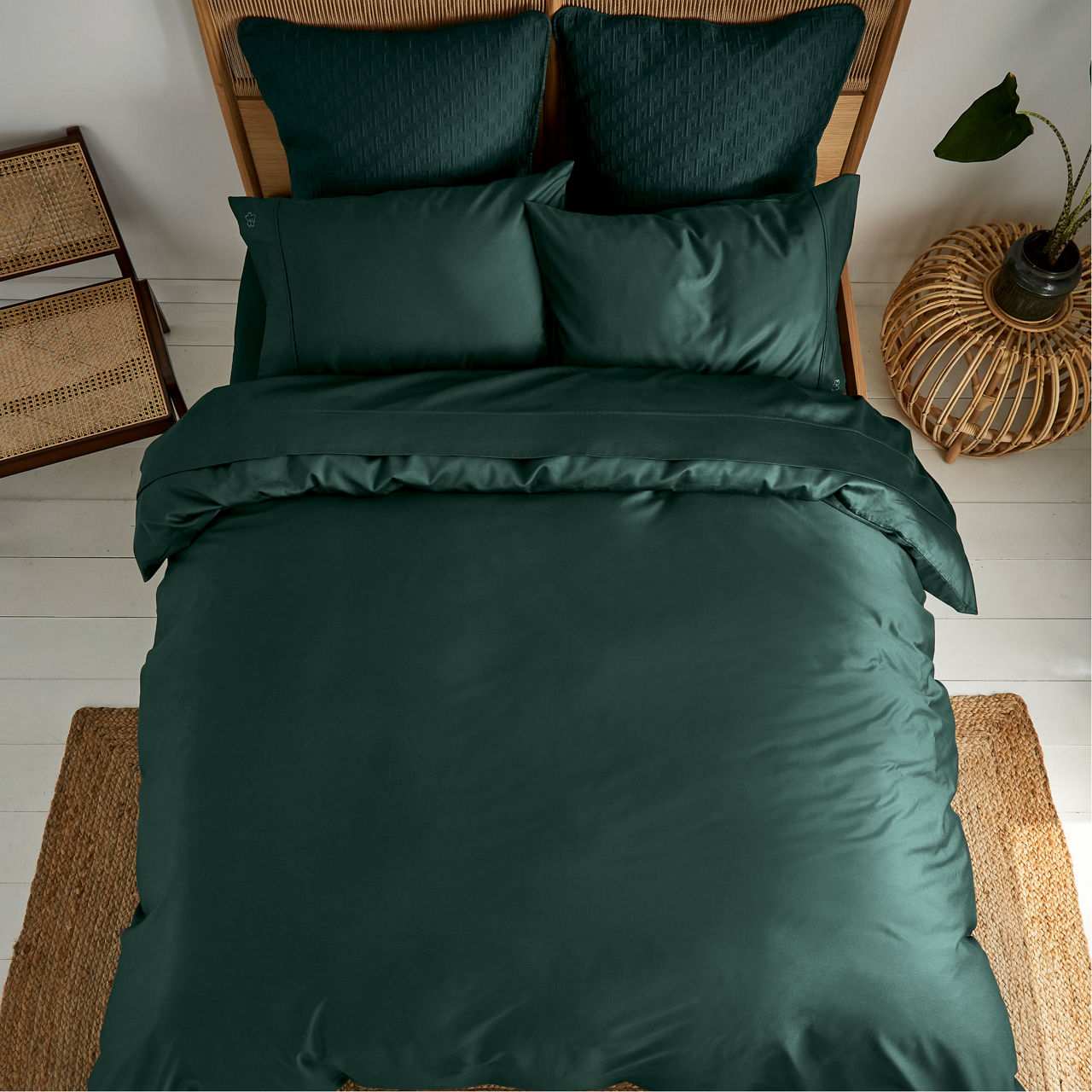 Plain Dye Duvet Cover Forest