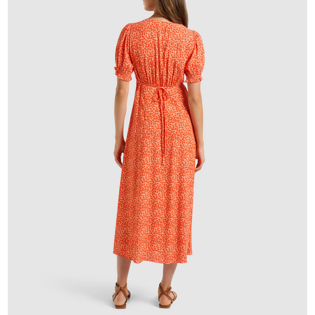 lottie midi dress peachy garden