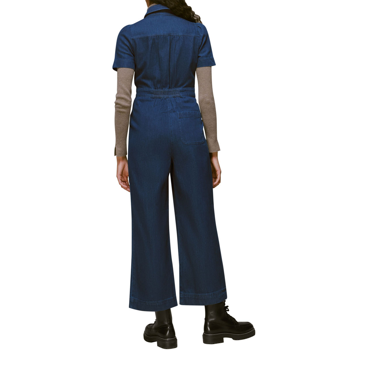 WHISTLES Emma Denim Jumpsuit