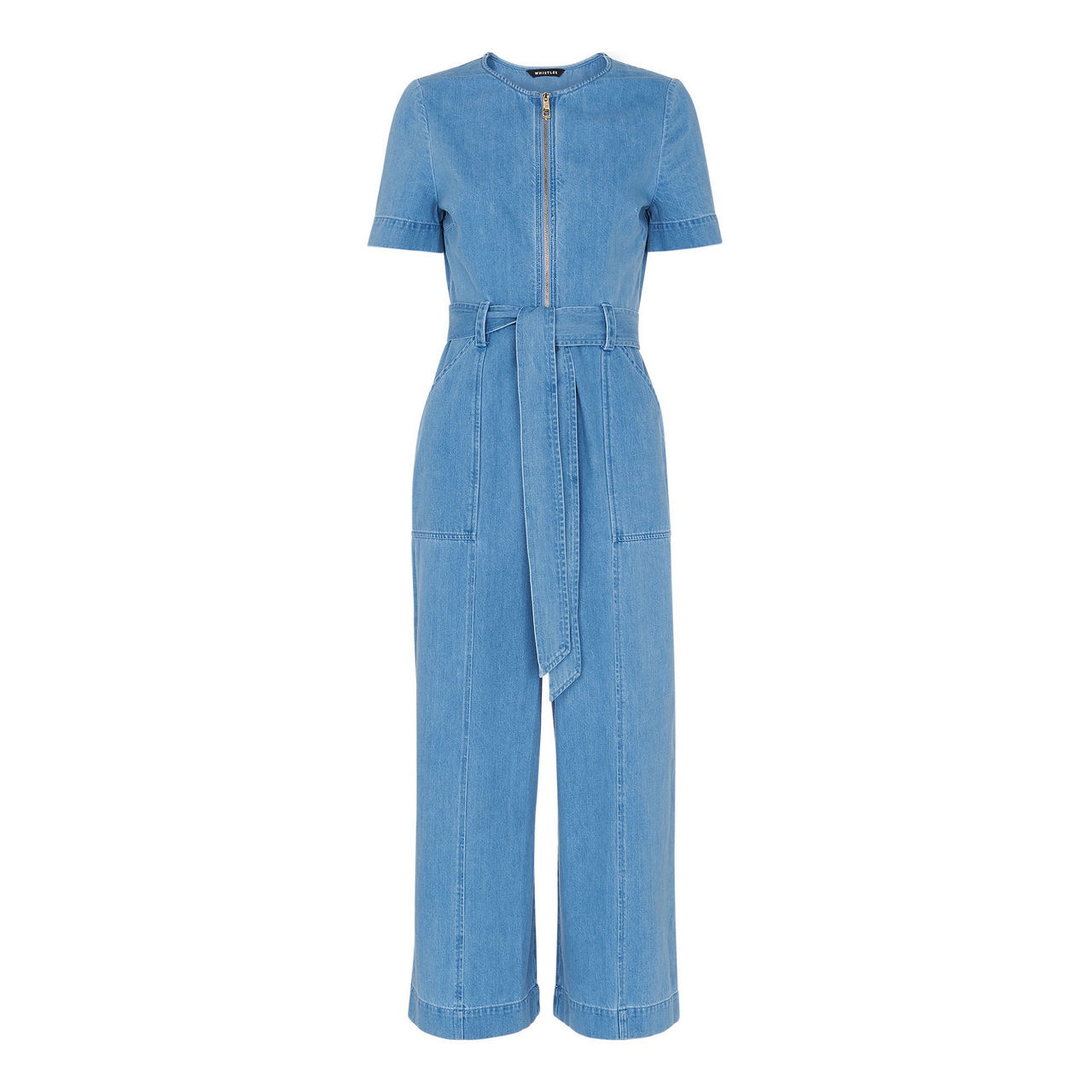whistles-short-sleeve-denim-jumpsuit