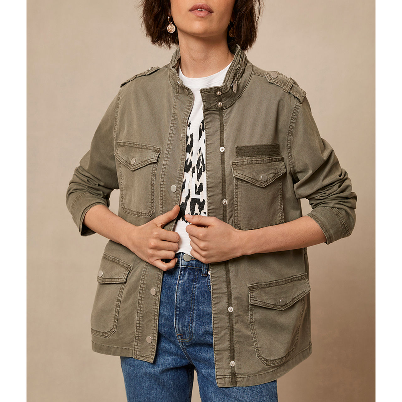 Mint velvet military clearance jacket