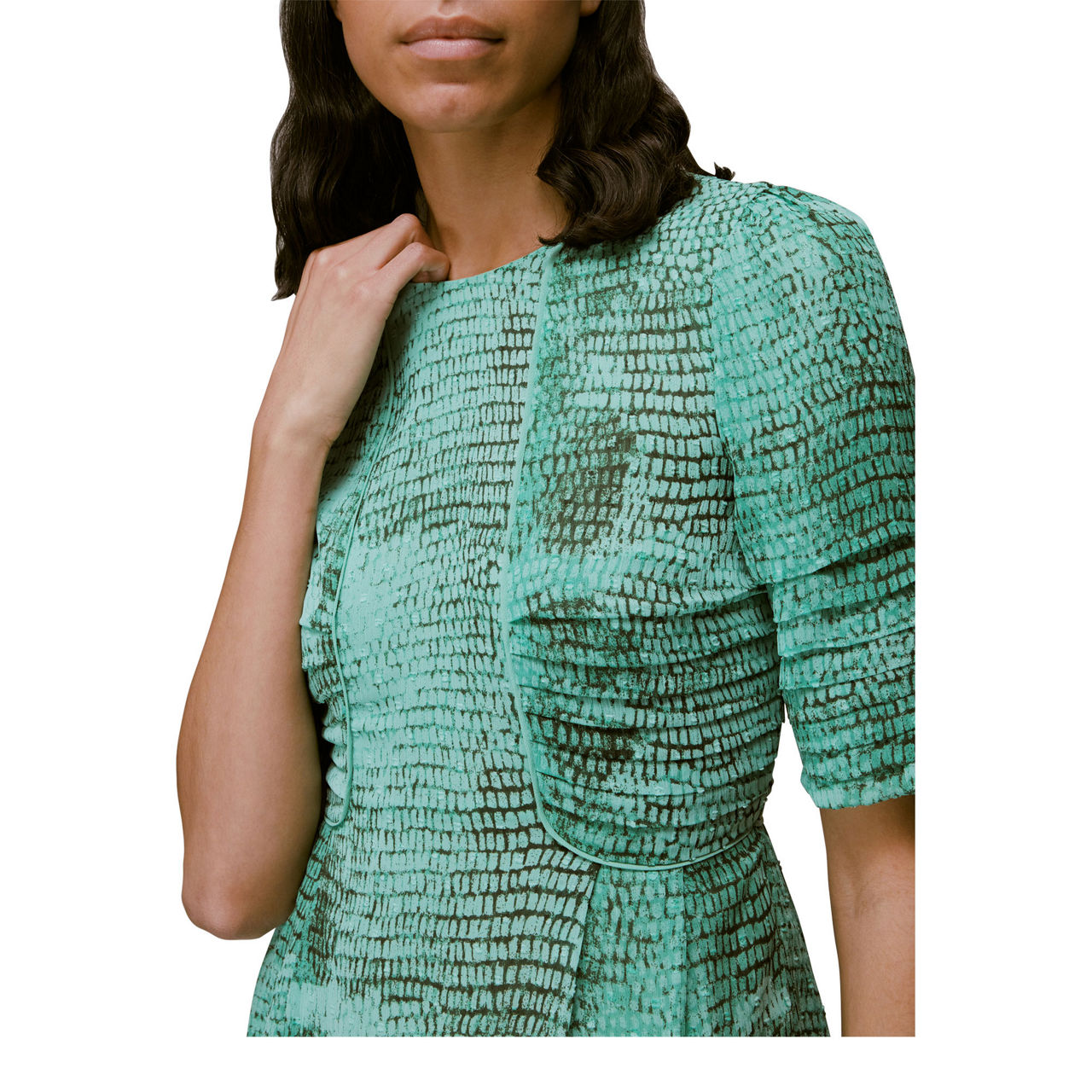 WHISTLES Snake Animal Dobby Dress