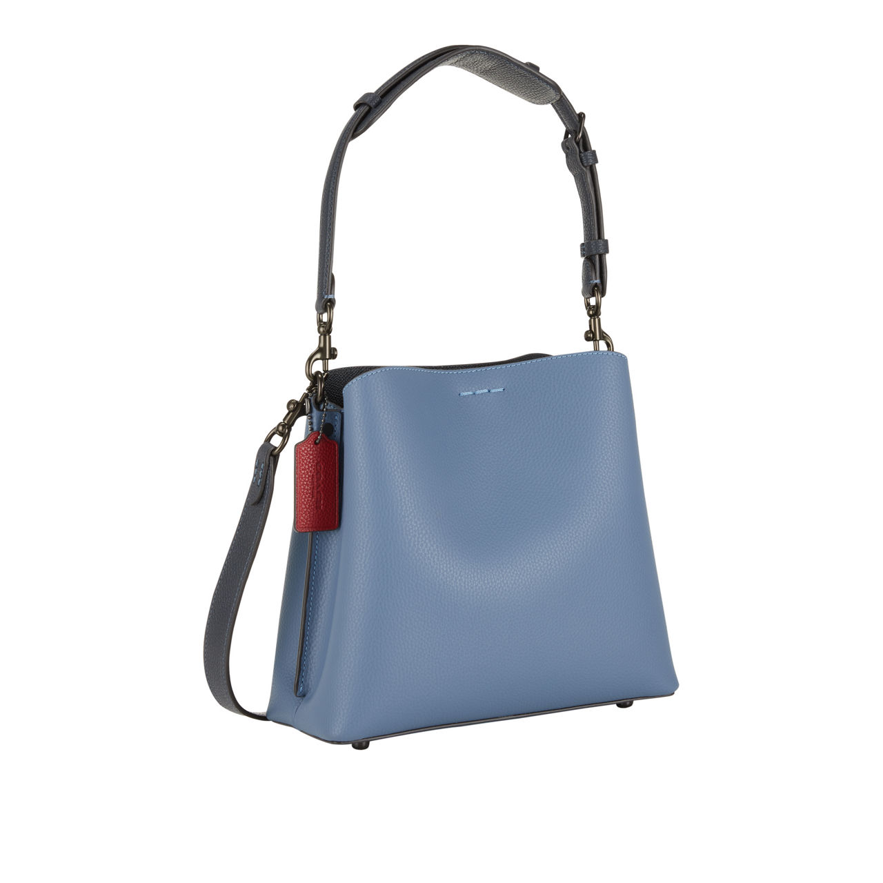 Coach blue bucket bag sale