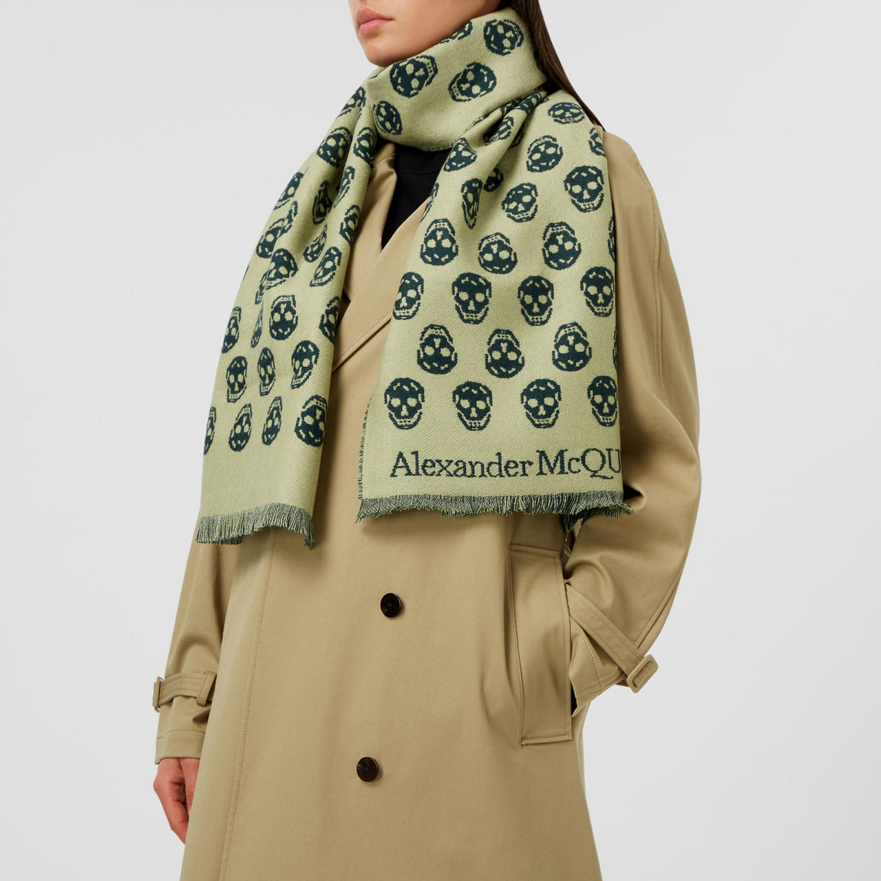 Alexander mcqueen wool outlet scarves