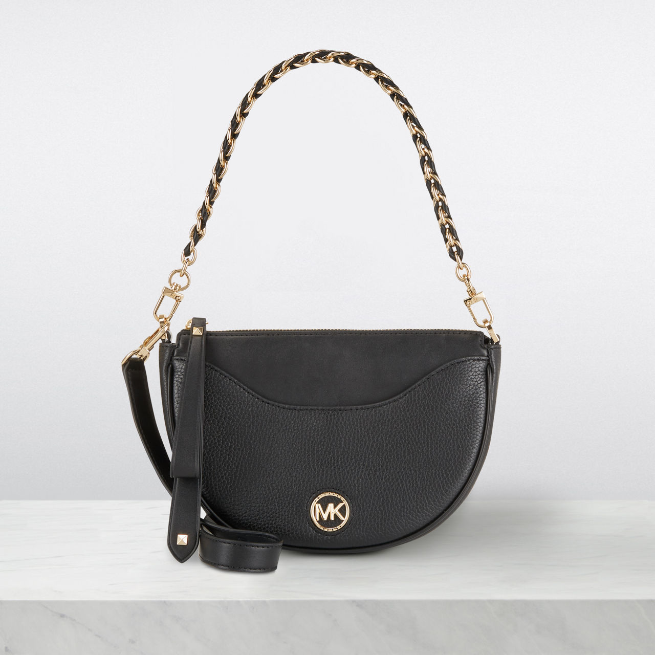 Michael kors quilted 2024 half moon crossbody