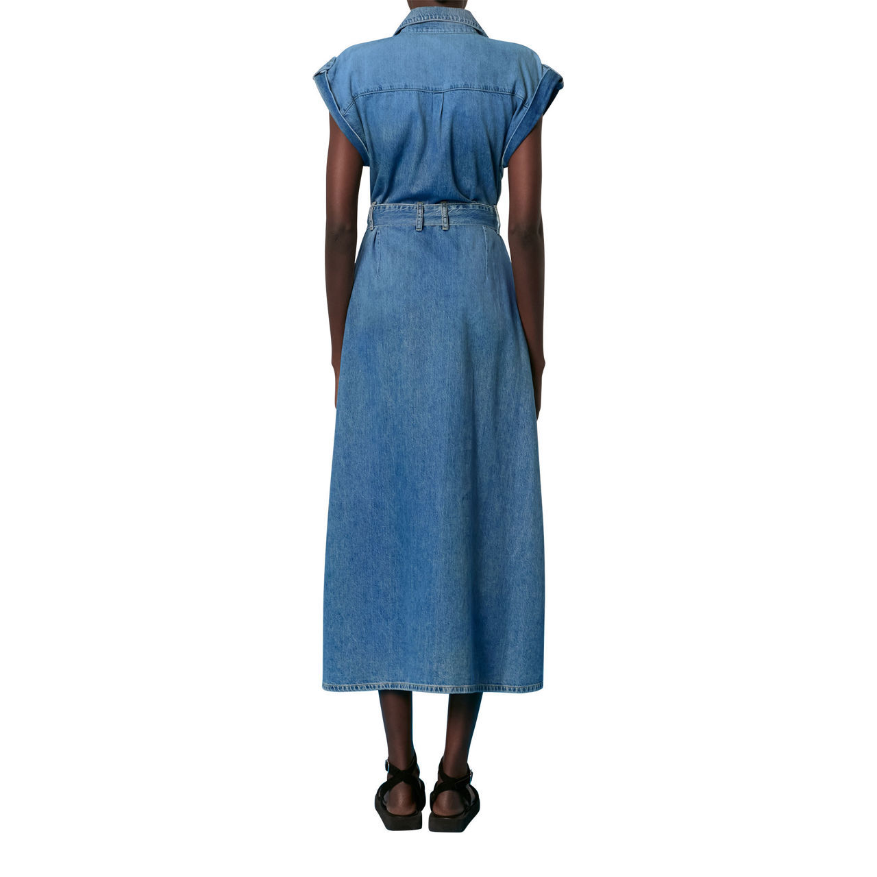 WHISTLES Alisha Denim Midi Dress