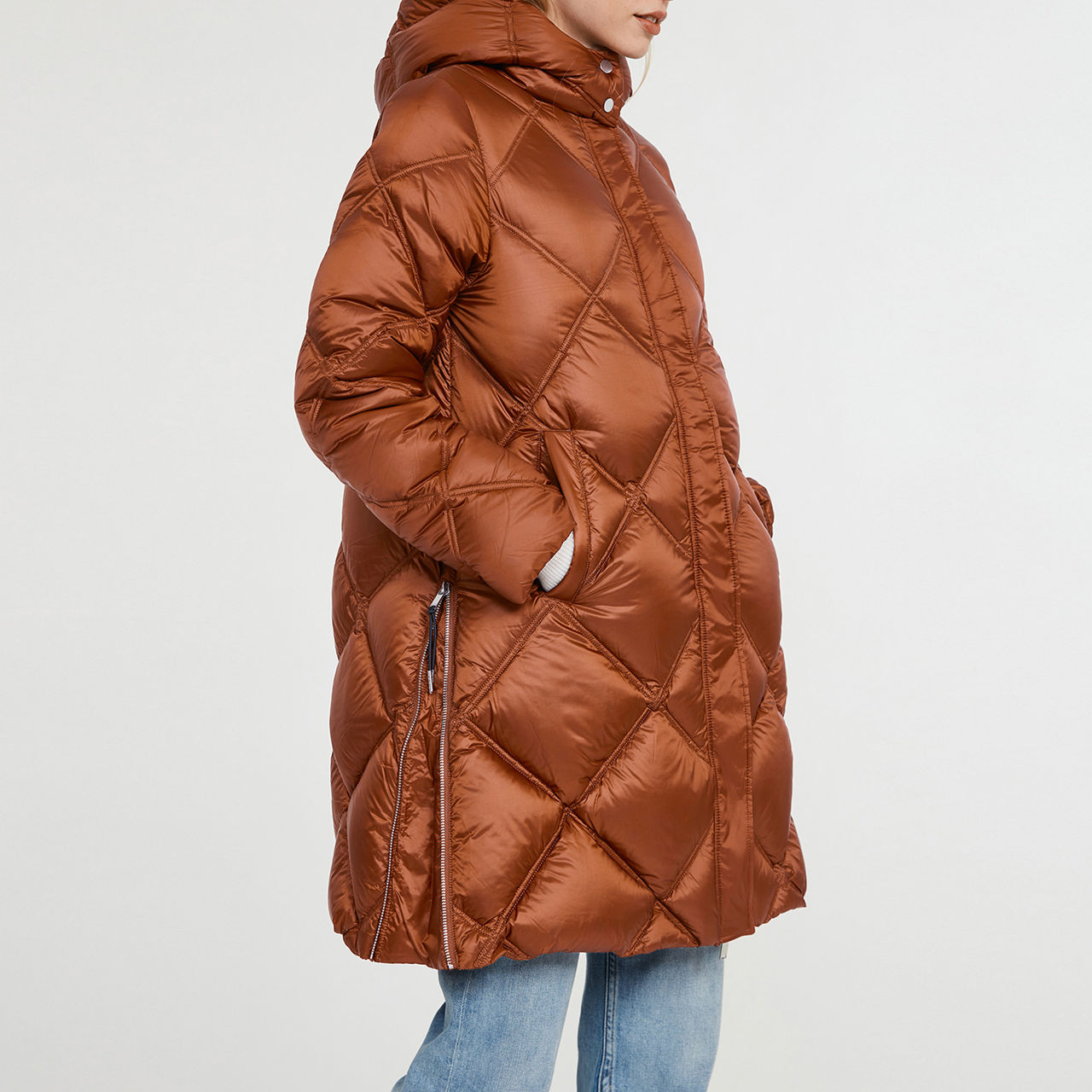 CLAUDIE PIERLOT The Sustainable Edit Giovani Puffer Jacket SQUIRREL