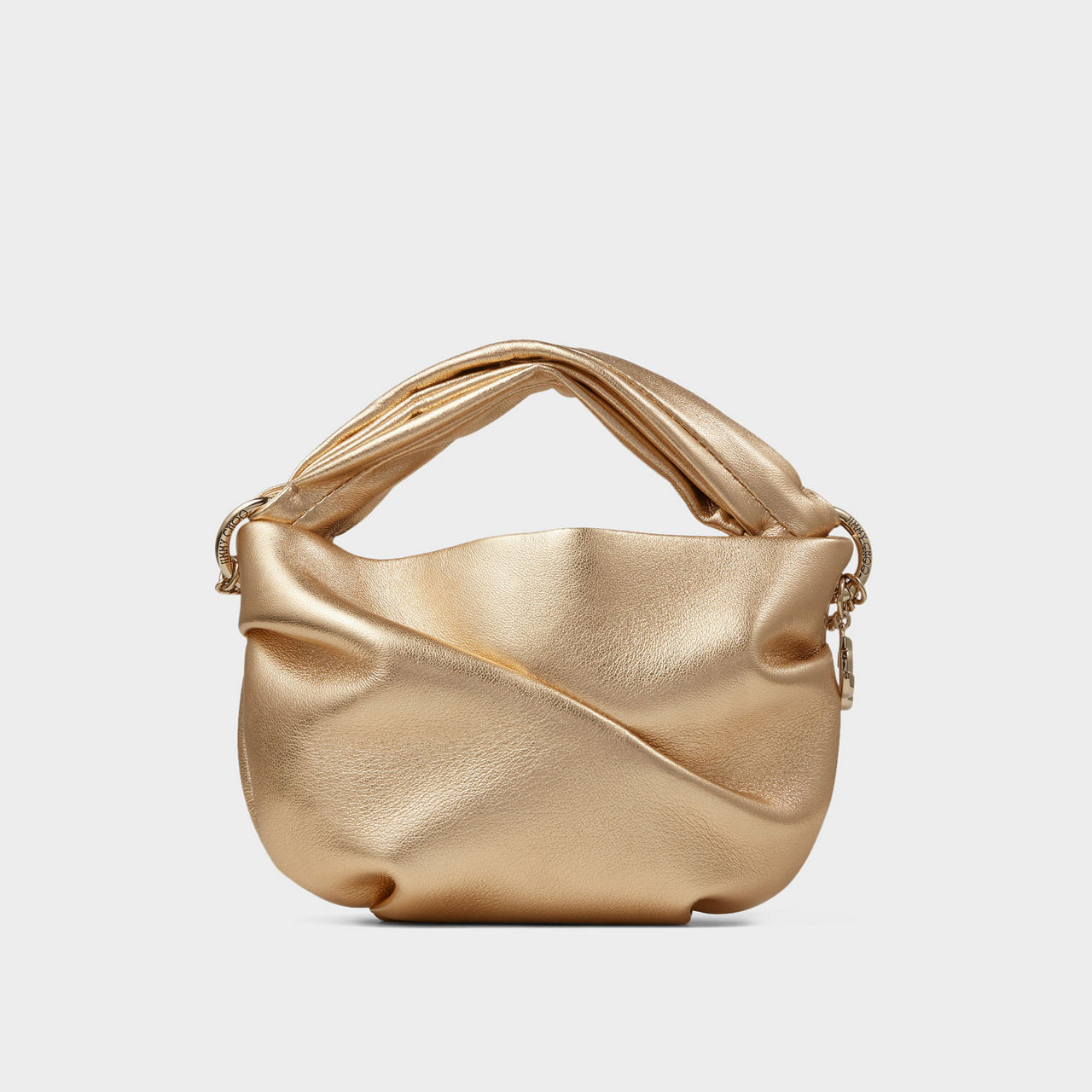 Metallic leather hobo clearance bag