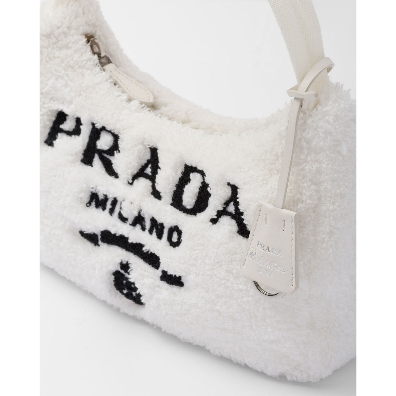 Prada Re-Edition 2000 Terry Mini Bag White/Black