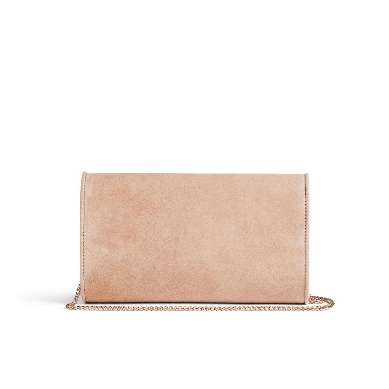 LK BENNETT Dominica Suede Clutch Bag BEI TRENCH