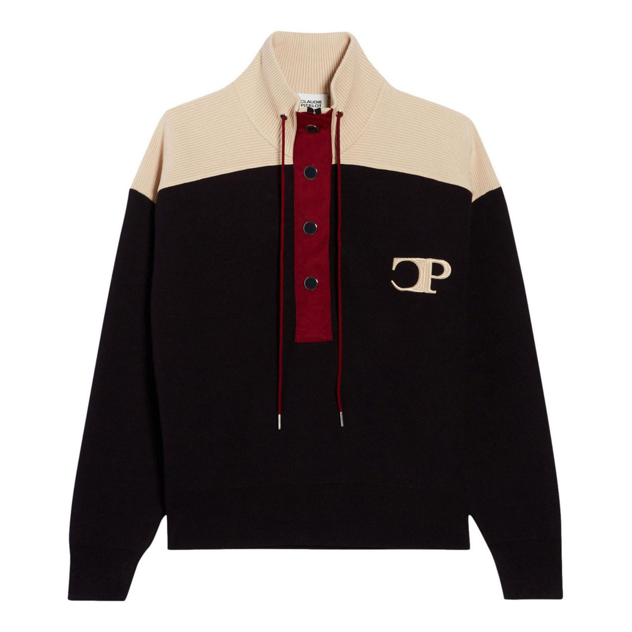 CLAUDIE PIERLOT Minimum Colour Block High Neck Sweater