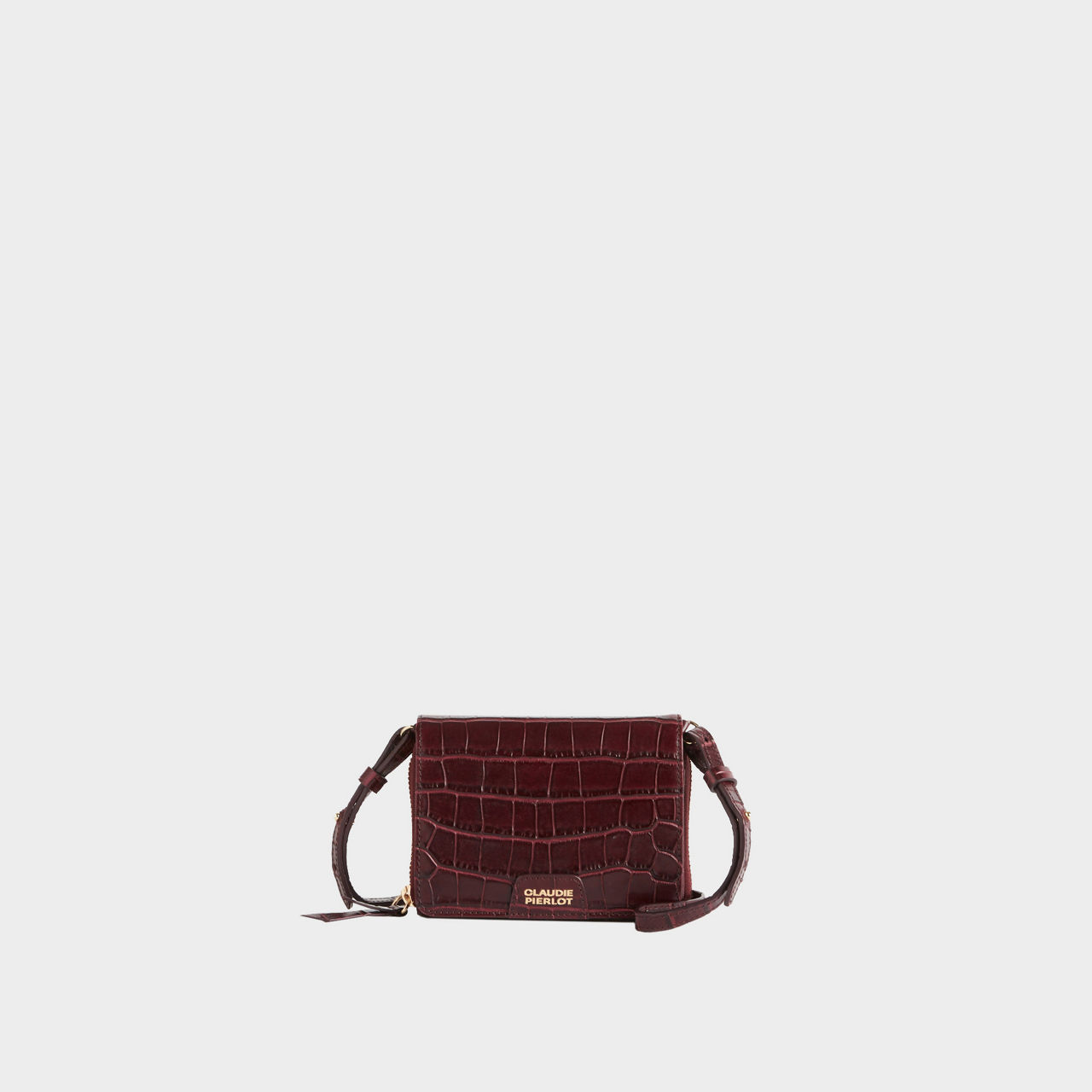 CLAUDIE PIERLOT Anis Croco Leather Strap Wallet