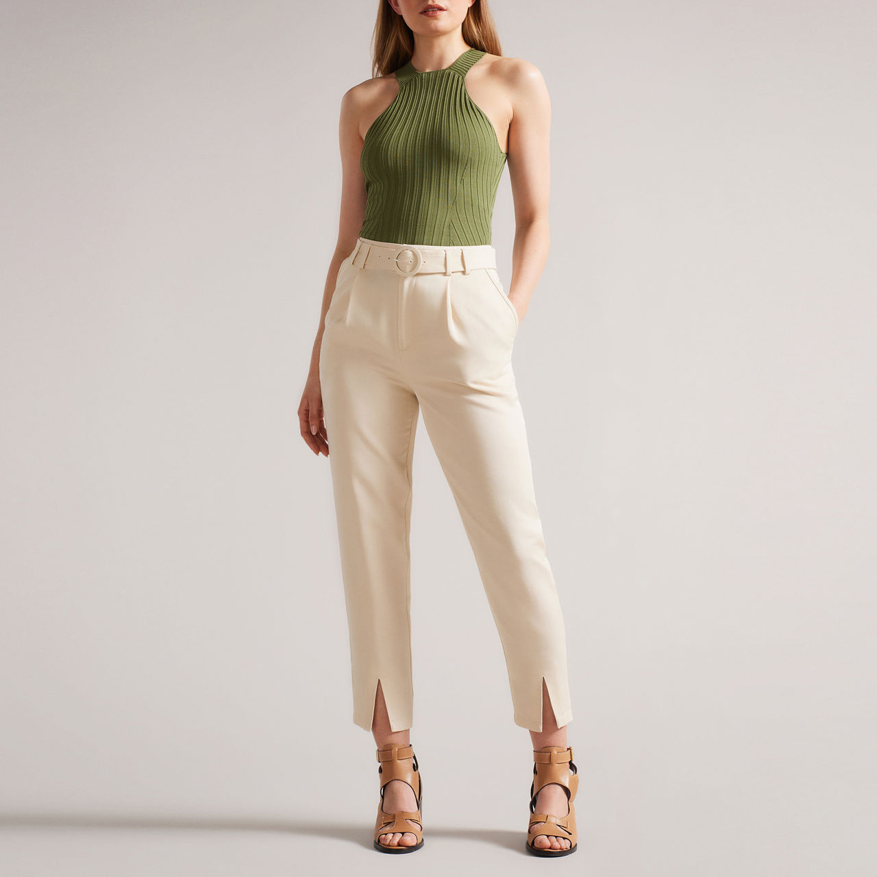 TED BAKER Ninette High Waist Carrot Leg Trousers