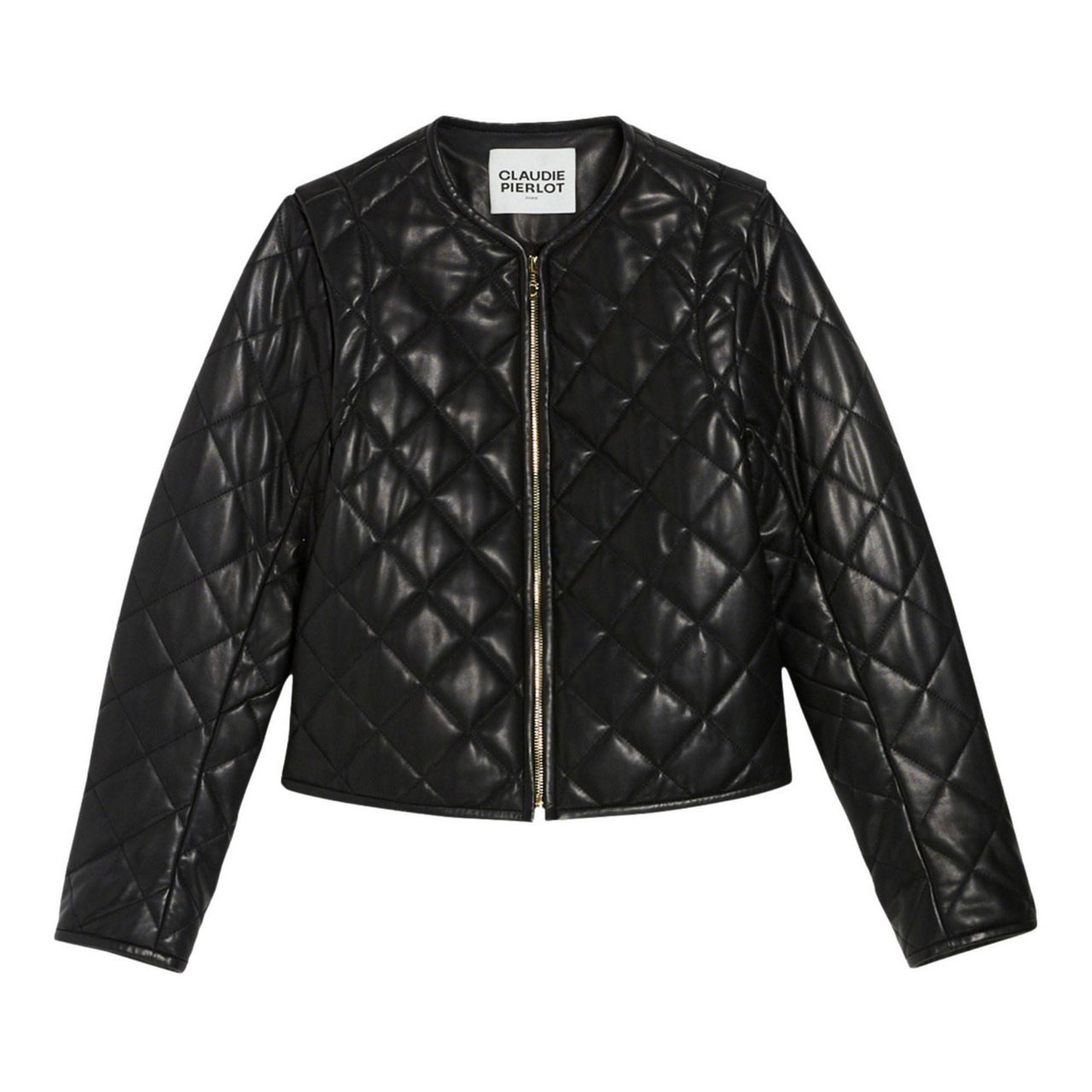 CLAUDIE PIERLOT The Sustainable Edit Christen Eco Leather Quilted Jacket