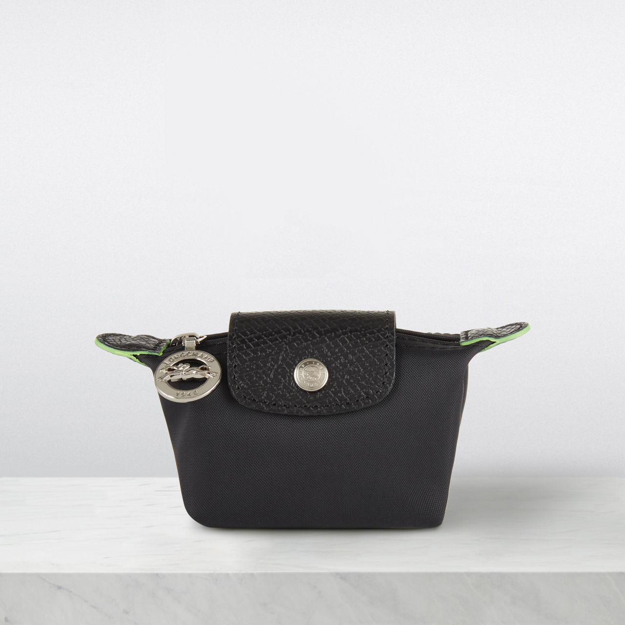 Longchamp Black Le Pliage Mini Coin Purse