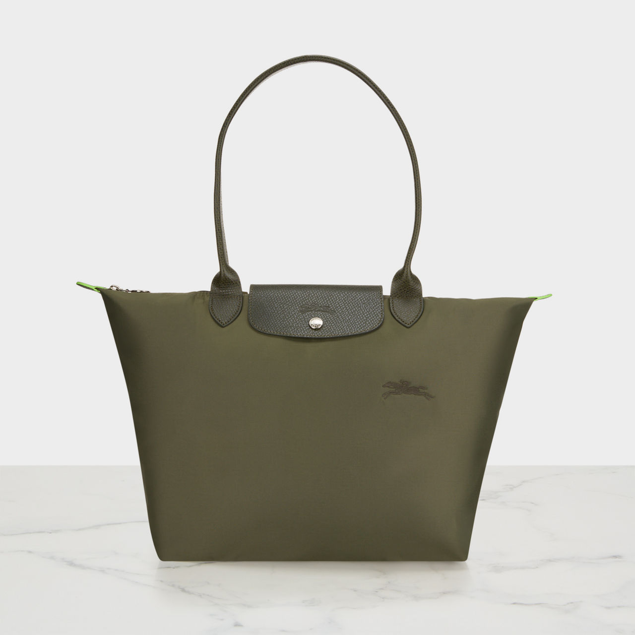 Longchamp army green hotsell