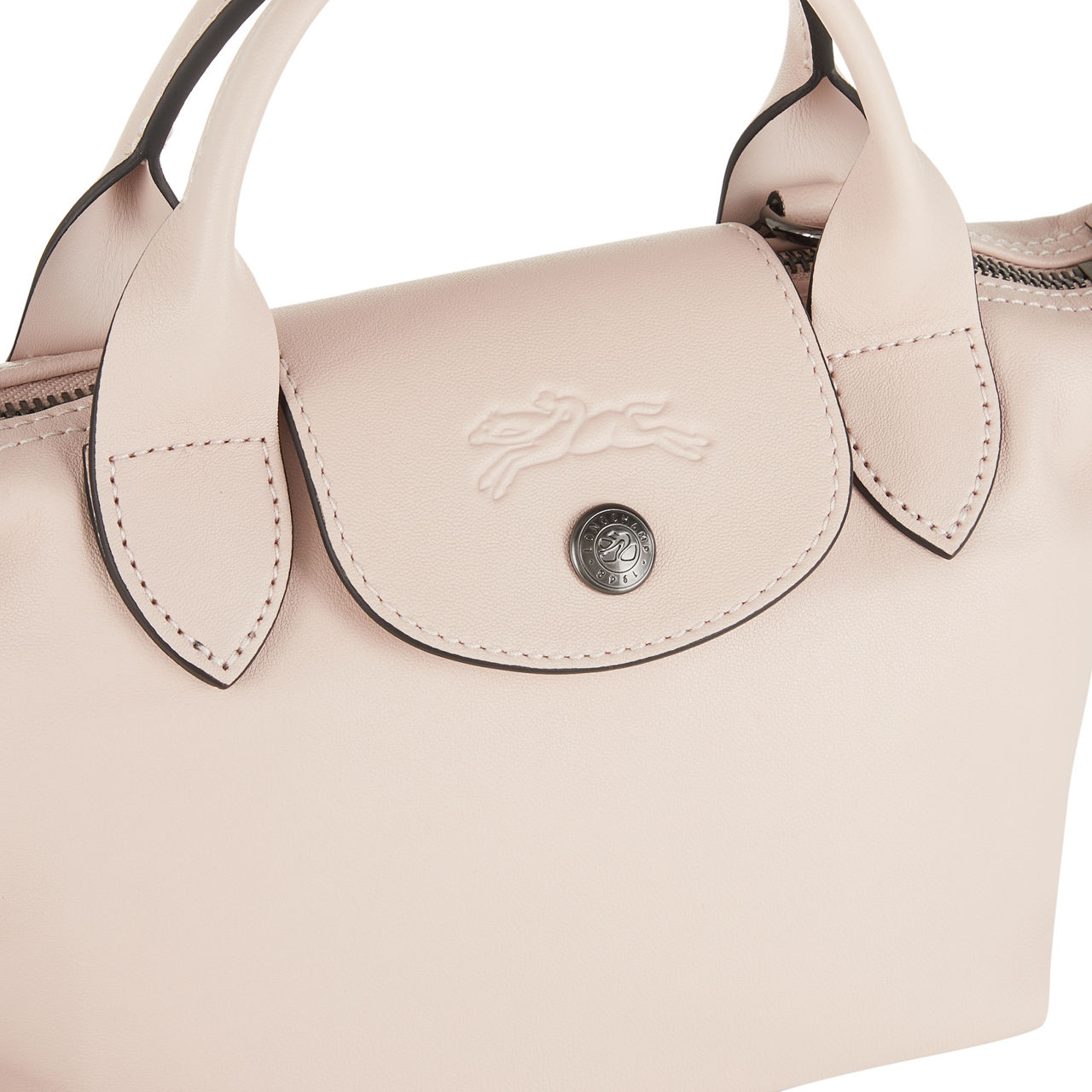 LONGCHAMP Le Pliage Cuir XS Mini Top Handle Bag