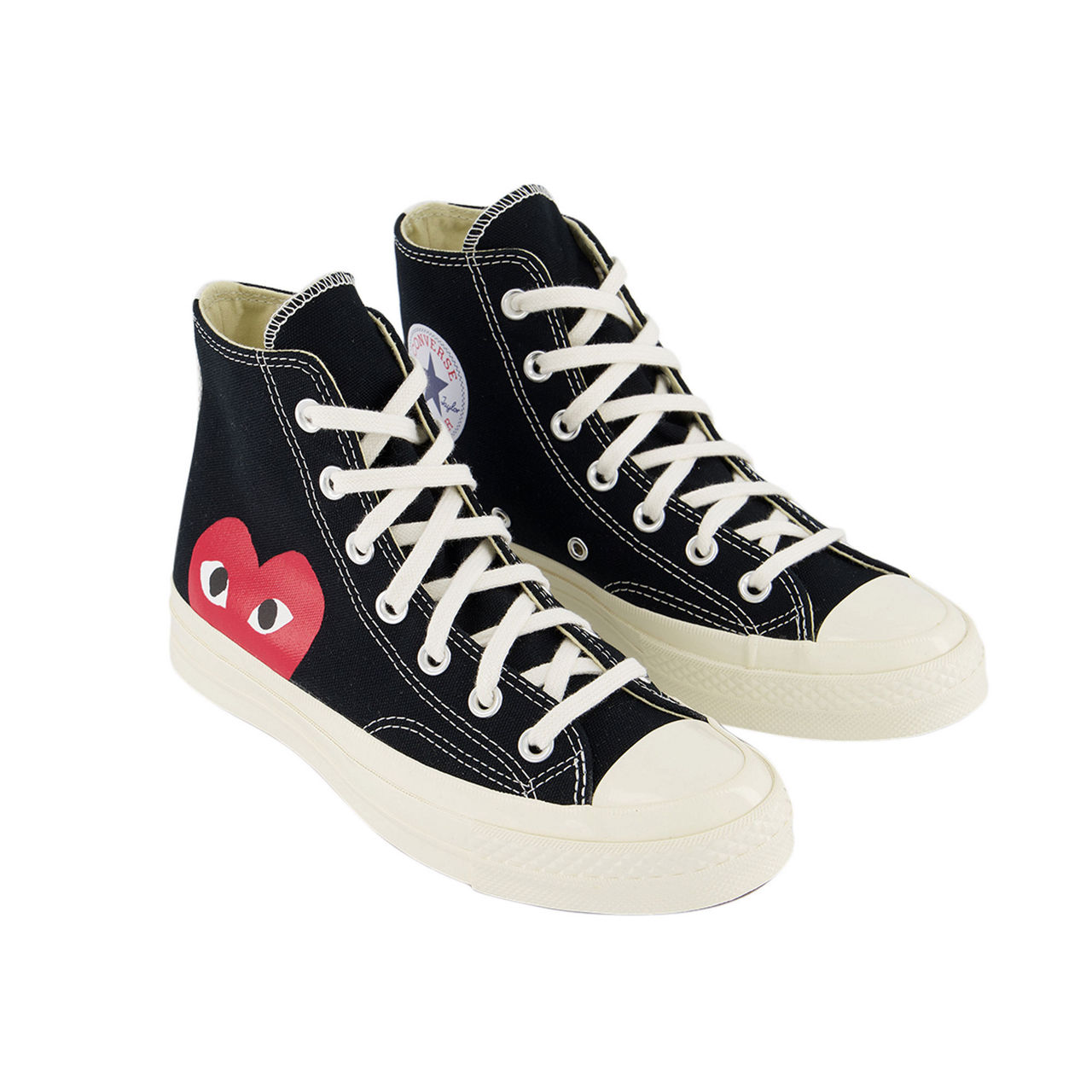 COMME DES GAR ONS PLAY CDG Play 70s Hi Top Trainers