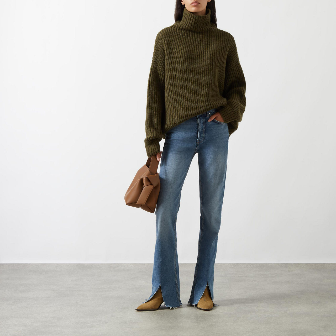 ANINE BING Sydney Oversized Turtleneck Sweater