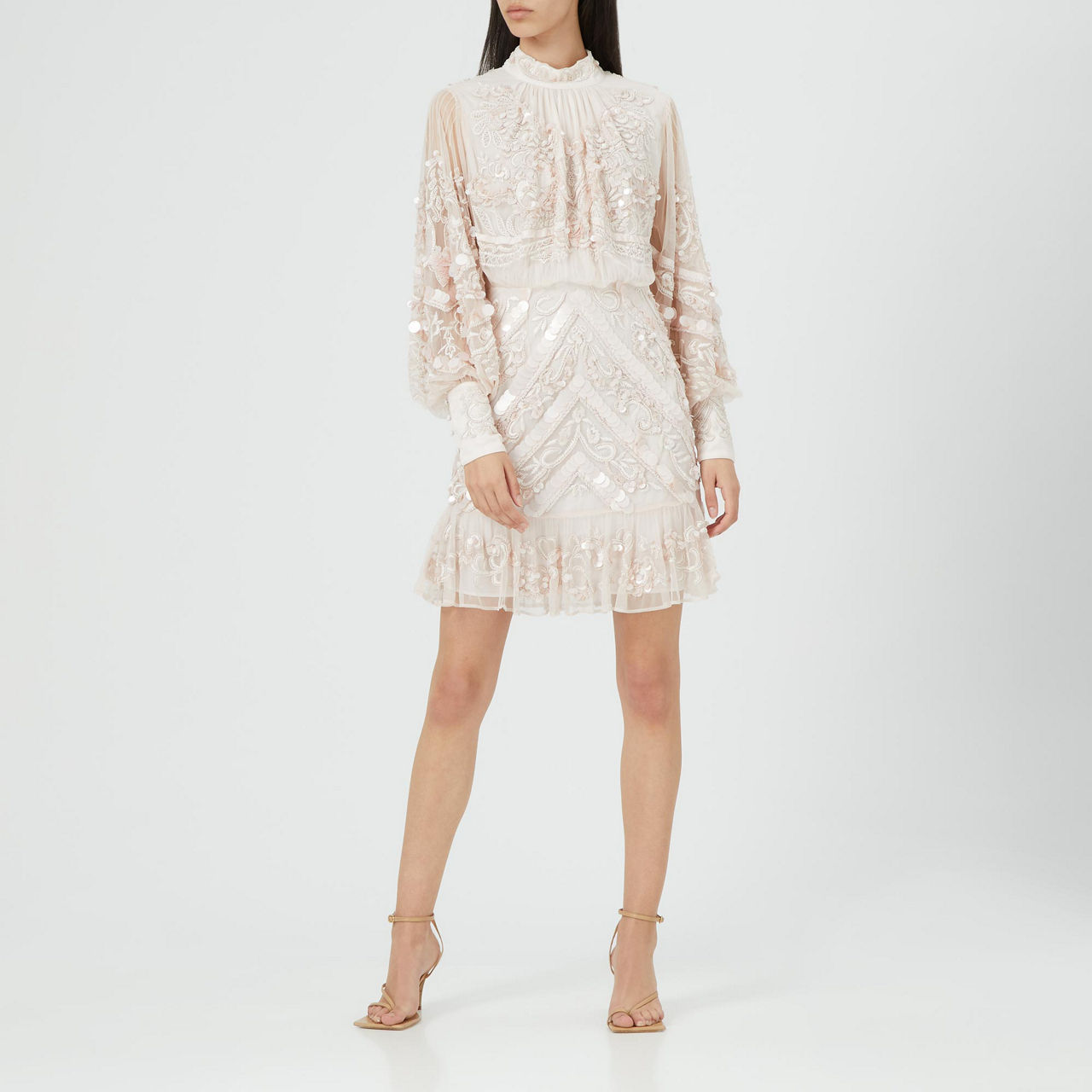Sequin Embellished Mini Dress Shop White Sparkly Mini Dress Top Sale  Parisian Cami Strap Cowl