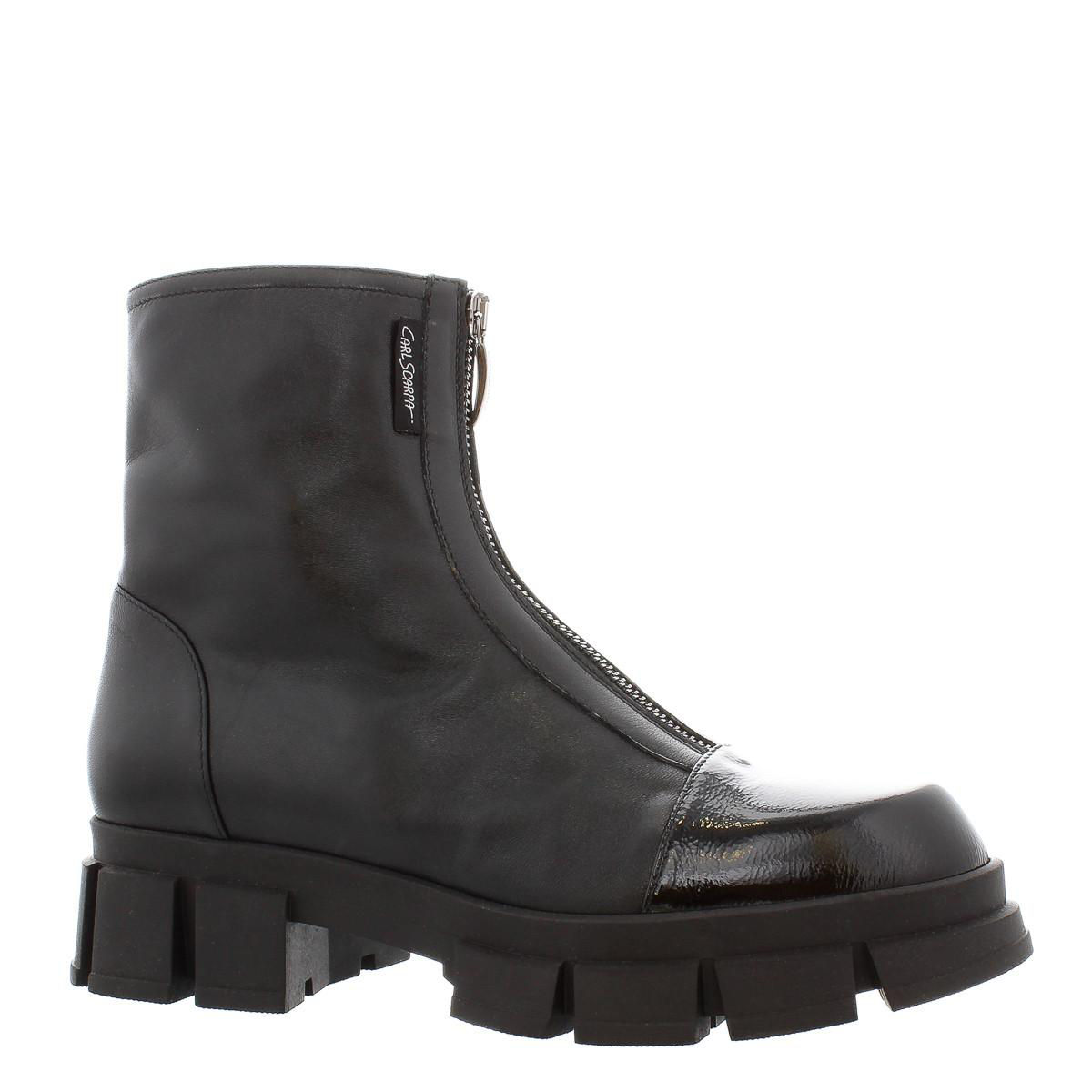 CARL SCARPA Joy Leather Chunky Ankle Boots