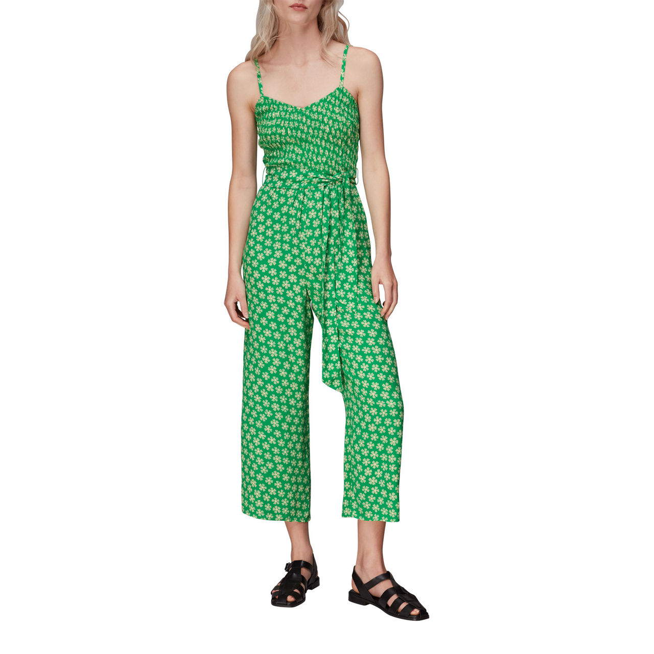 WHISTLES Daisy Check Jumpsuit