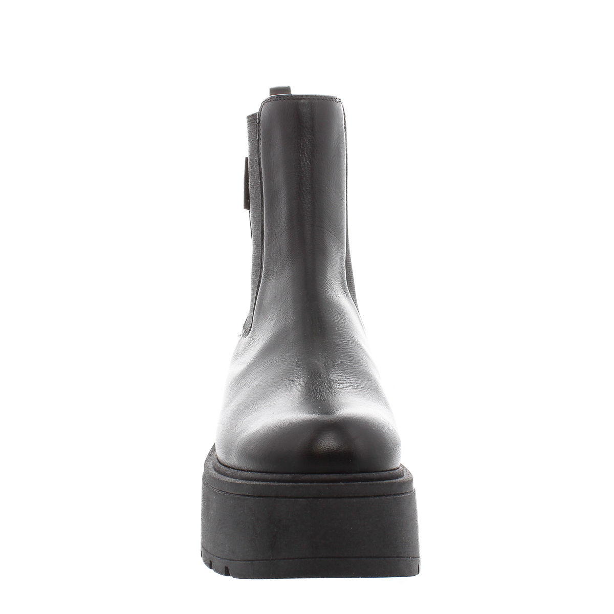 Zen Leather Chunky Wedge Ankle Boots