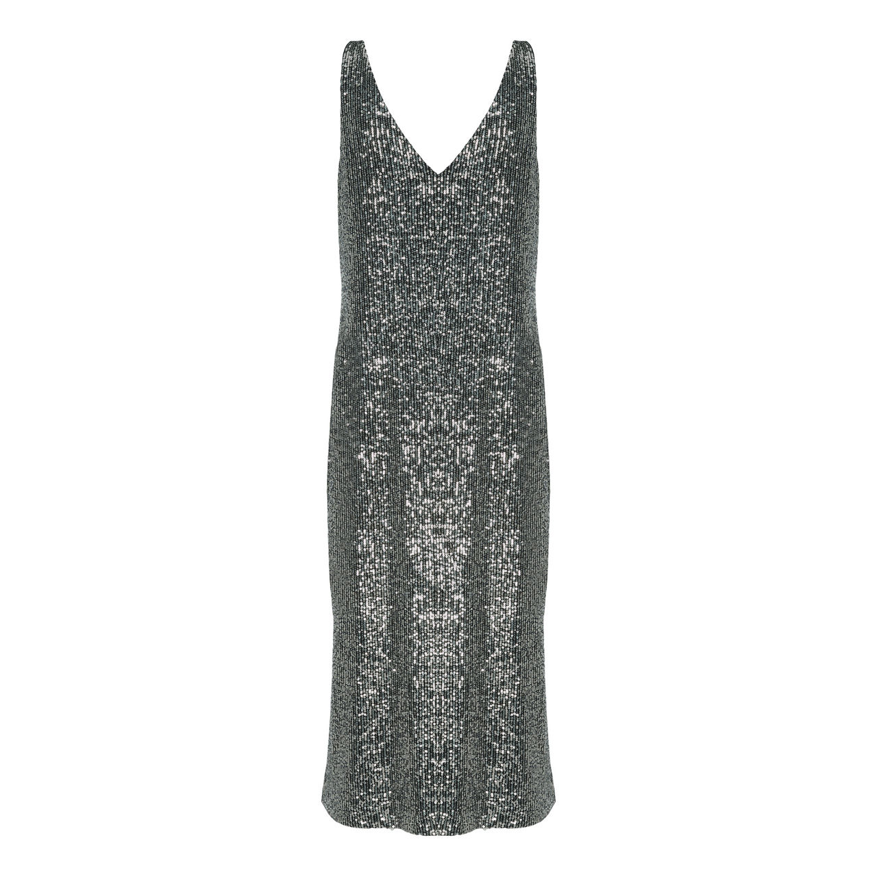 MINT VELVET Sequin Slip Dress Silver