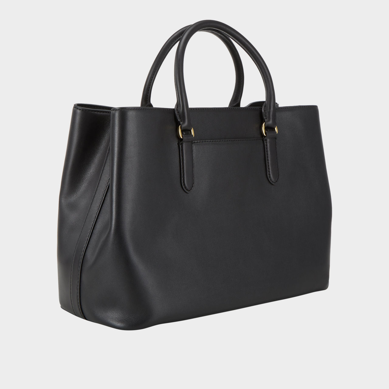 LAUREN Marcy Large Satchel Bag Black