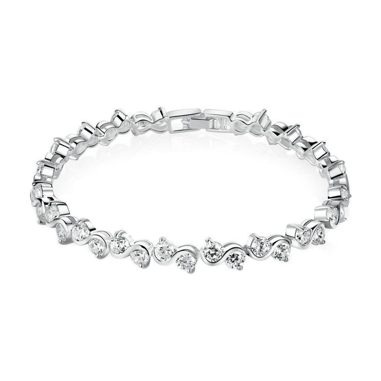 NEWBRIDGE SILVERWARE Bracelet Clear CZ Stones