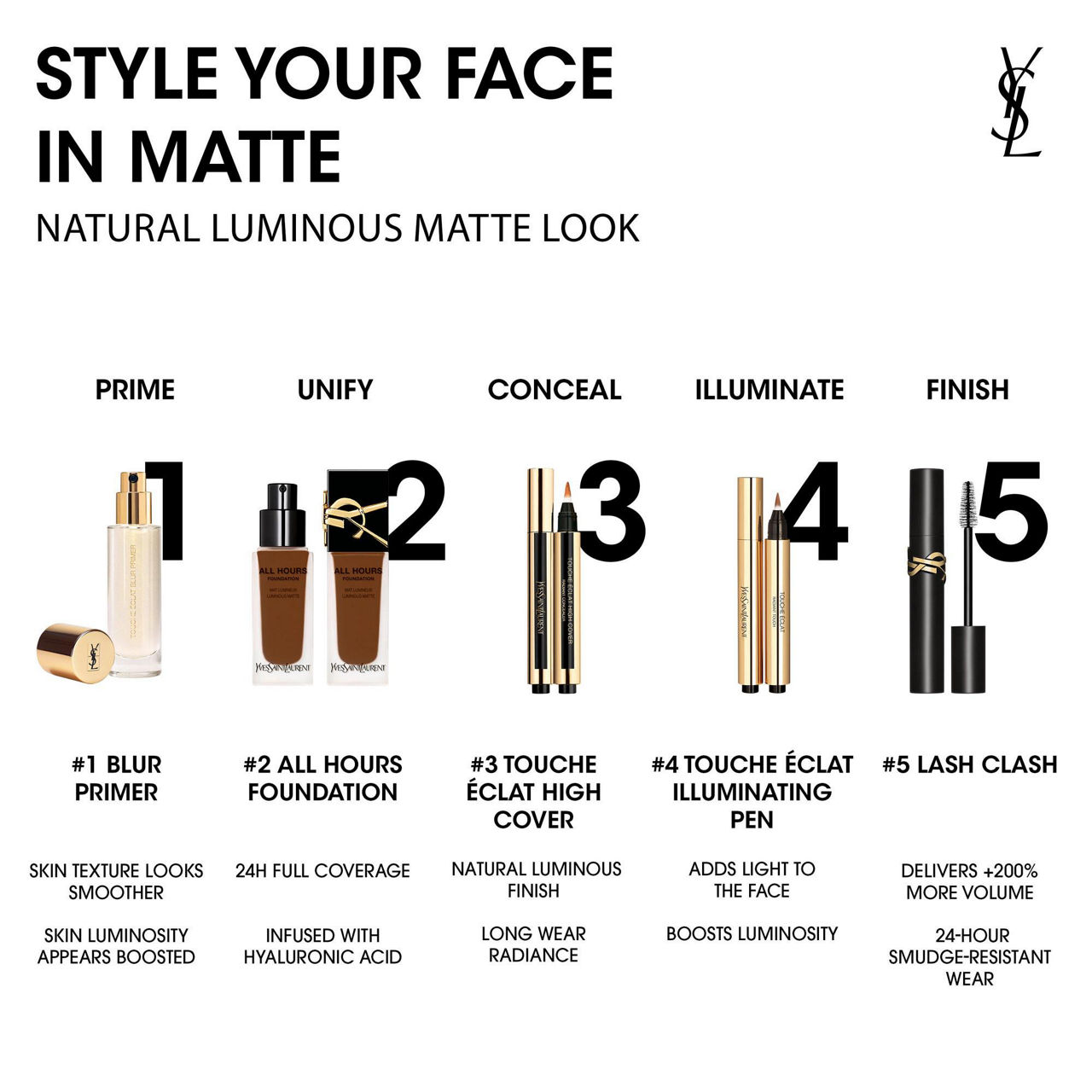 YVES SAINT LAURENT All Hours Luminous Matte Foundation SPF39