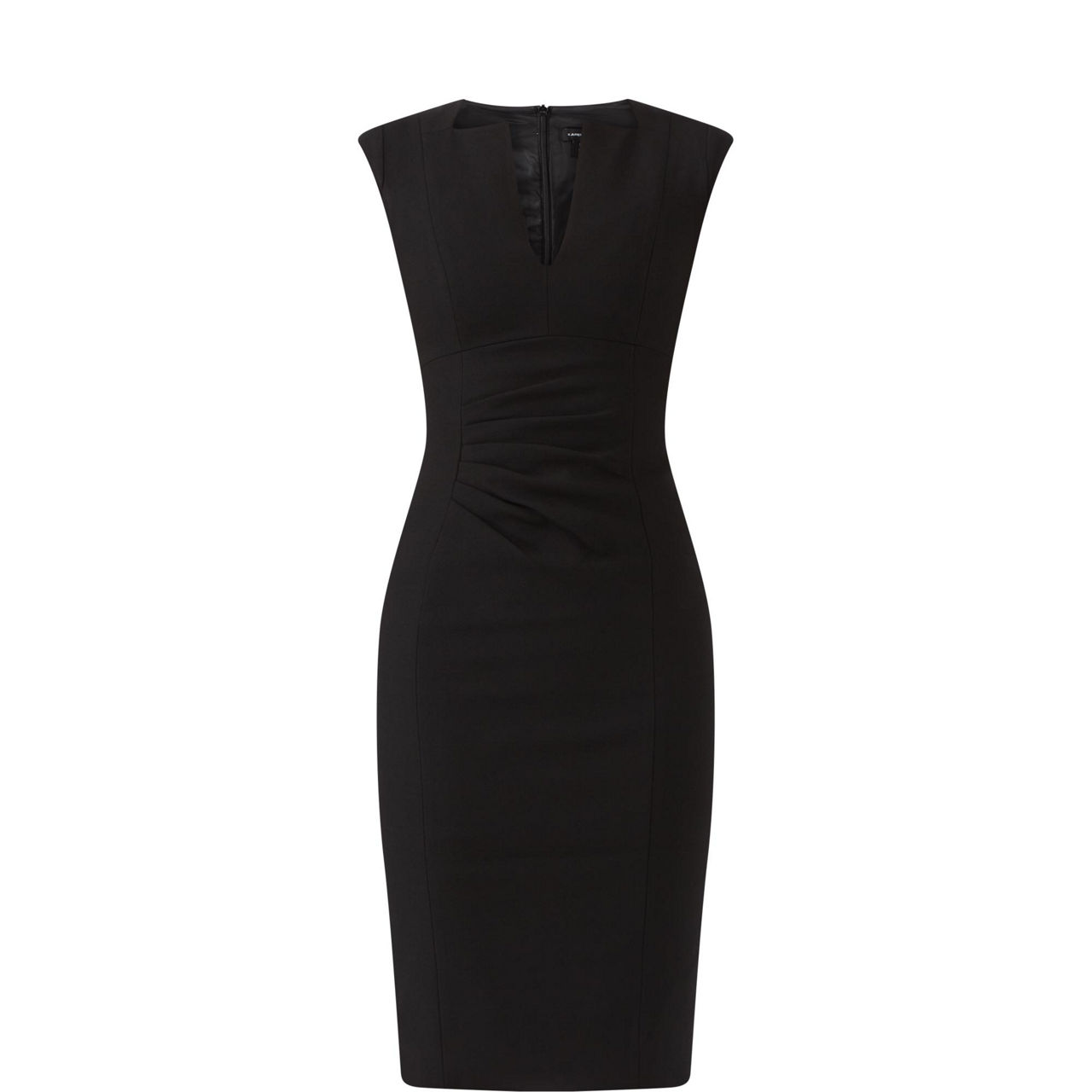 KAREN MILLEN Structured Crepe Pencil Midi Dress