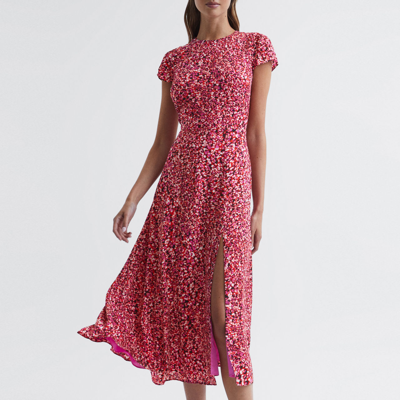 REISS Livia Split Midi Dress main image 0
