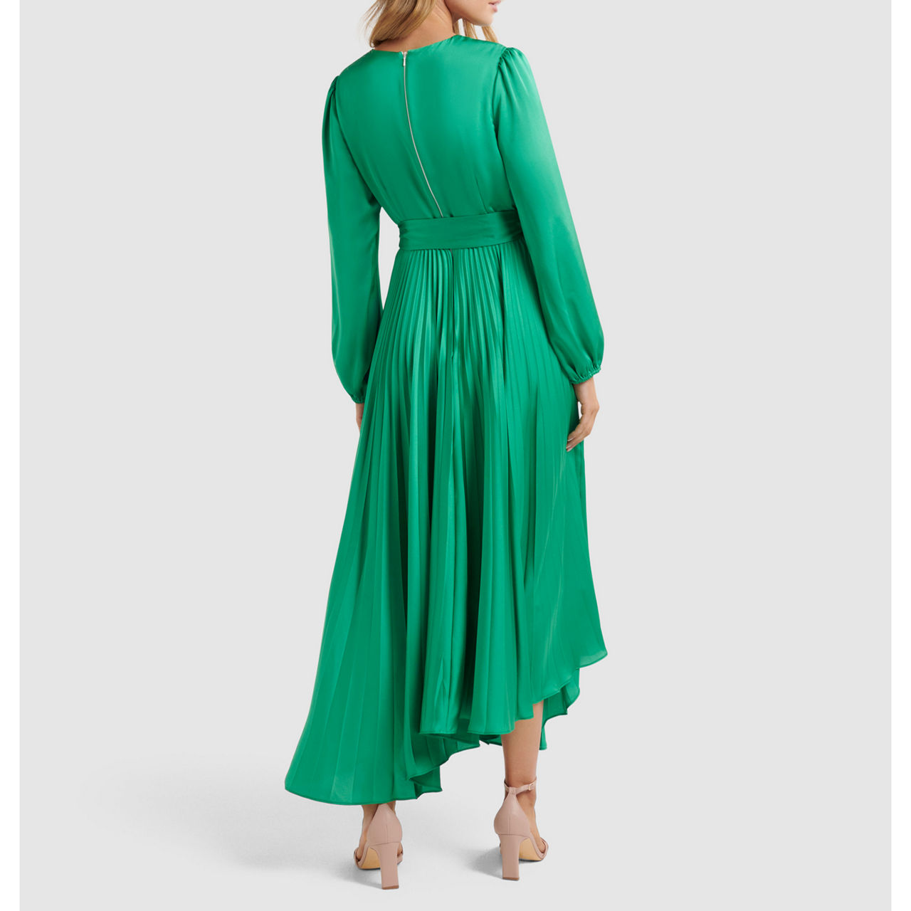 FOREVER NEW Ellery Pleated Wrap Midi Dress