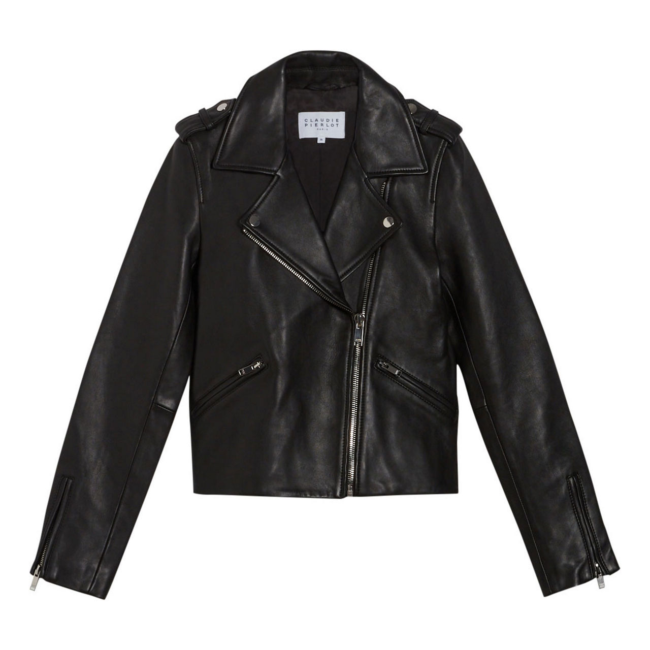 CLAUDIE PIERLOT Cuzia Leather Biker Jacket