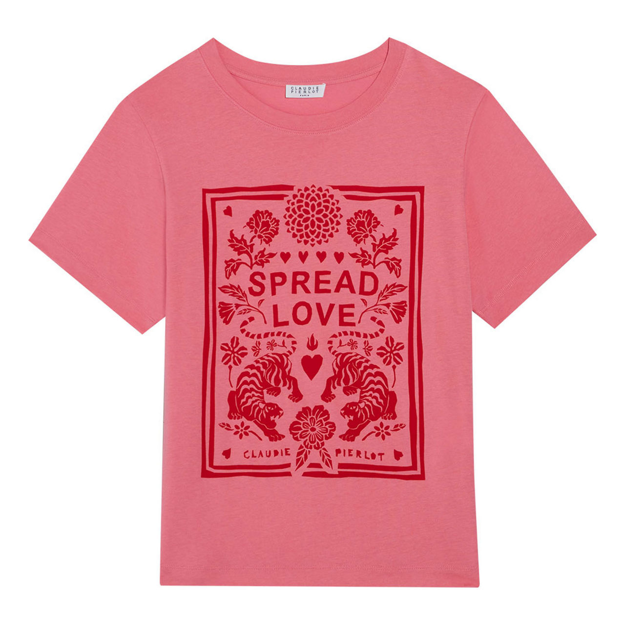 CLAUDIE PIERLOT Tresor Live In Peace T Shirt