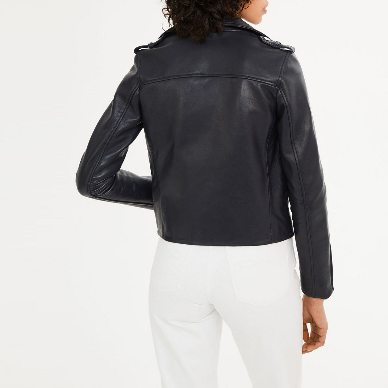 CLAUDIE PIERLOT Cuzia Leather Jacket BLUE