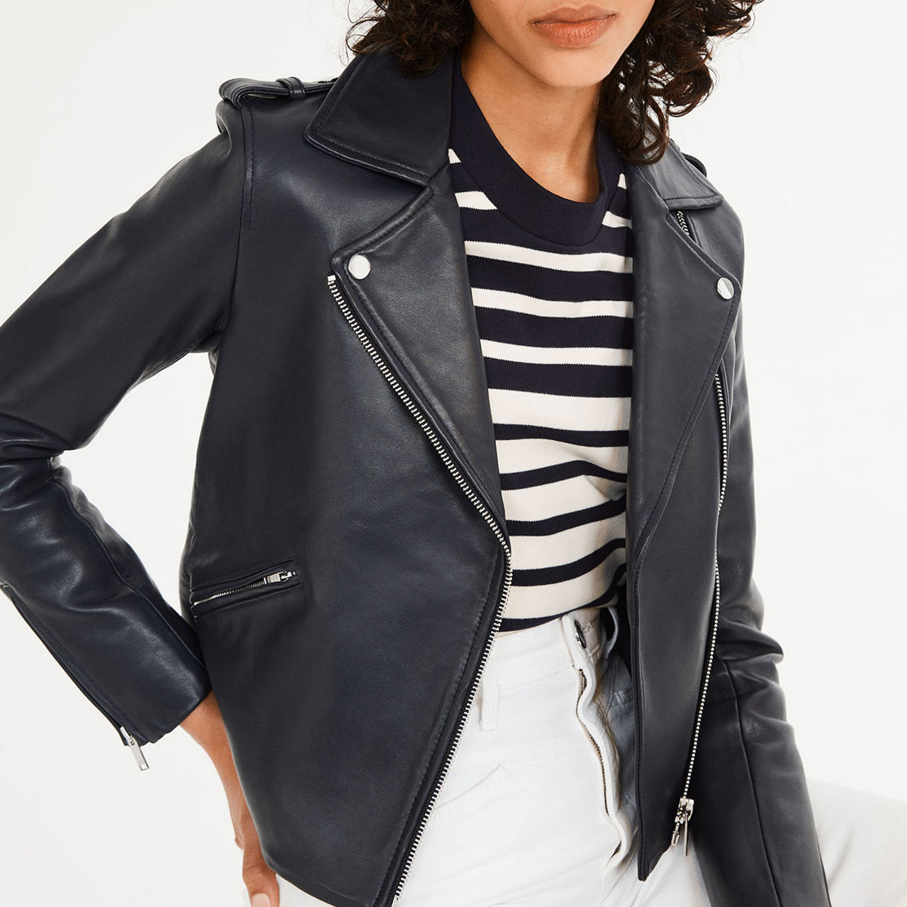 CLAUDIE PIERLOT Cuzia Leather Jacket