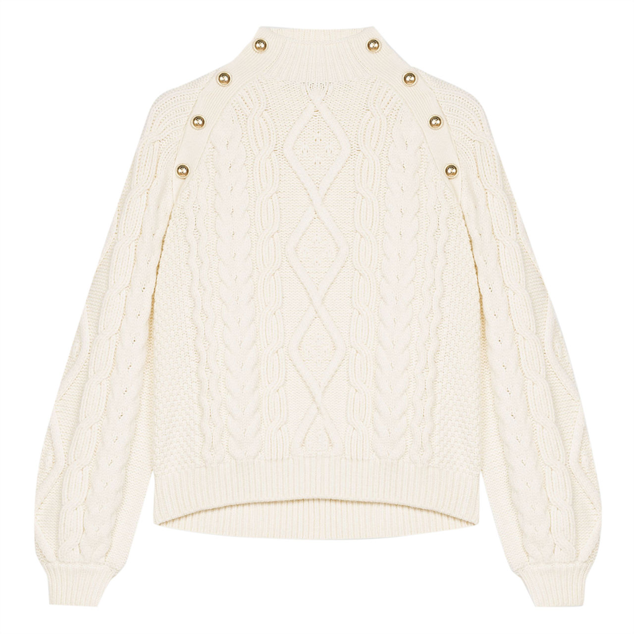 Maje cable knit sweater hotsell