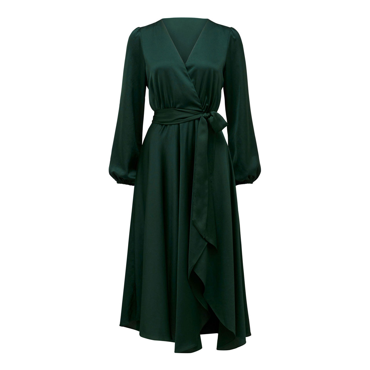 Buy Marilyn Satin Wrap Midi Dress - Forever New